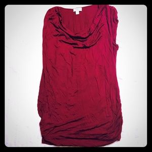 Loft maternity cranberry stretchy shirt xl